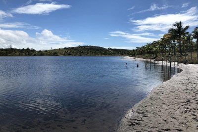lagoa azul na peninsula de marau