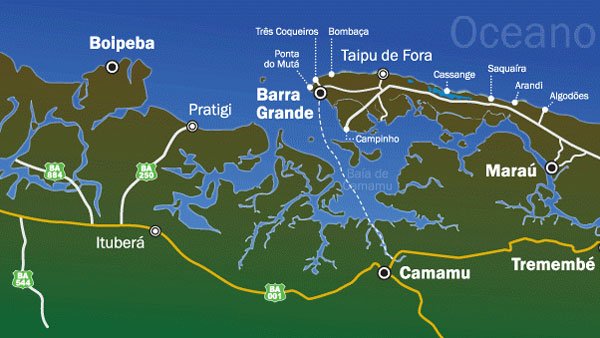 mapa transfer personalizado marau travel