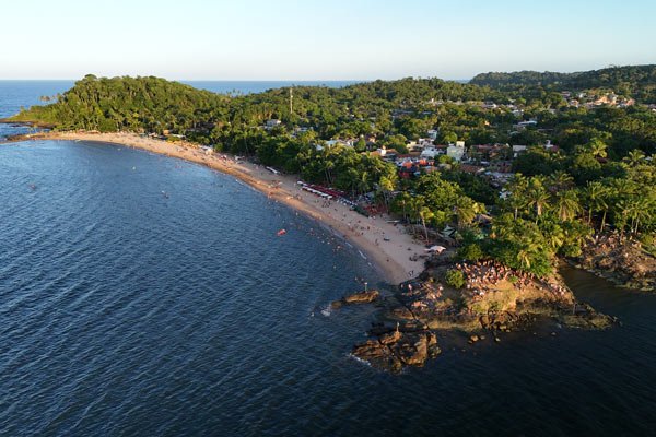 praia da concha por do sol marau travel